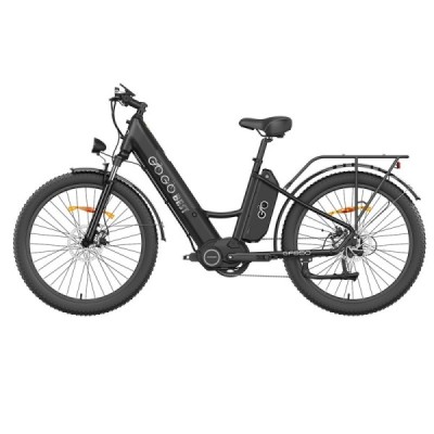 GOGOBEST GF850 Electric Bike 48V 500W Motor 32km/h Max Speed 2*10.4Ah Batteries 130km Range Shimano 7 Speed Gear – Black