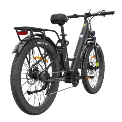 GOGOBEST GF850 Electric Bike 48V 500W Motor 32km/h Max Speed 2*10.4Ah Batteries 130km Range Shimano 7 Speed Gear – Black