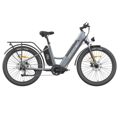 GOGOBEST GF850 Electric Bike 48V 500W Motor 32km/h Max Speed 2*10.4Ah Batteries 130km Range Shimano 7 Speed Gear – Grey