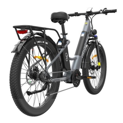 GOGOBEST GF850 Electric Bike 48V 500W Motor 32km/h Max Speed 2*10.4Ah Batteries 130km Range Shimano 7 Speed Gear – Grey