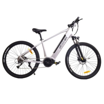 GOGOBEST GM26 Electric Bike 36V 250W Motor 25km/h Max Speed 10Ah Battery 50-60km Range 27.5*2.25” CST Tires – Silver