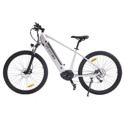 GOGOBEST GM26 Electric Bike 36V 250W Motor 25km/h Max Speed 10Ah Battery 50-60km Range 27.5*2.25” CST Tires – Silver