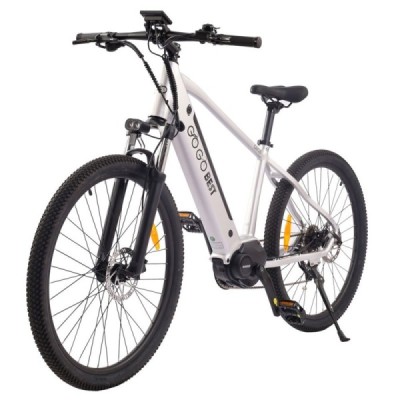 GOGOBEST GM26 Electric Bike 36V 250W Motor 25km/h Max Speed 10Ah Battery 50-60km Range 27.5*2.25” CST Tires – Silver