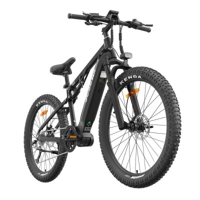 GOGOBEST GM27 Electric Bike 48V 350W Mid Motor 25km/h Max Speed 10Ah Battery 50km Max Range Hydraulic Disc Brake – Black