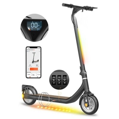 Atomi Alpha Electric Scooter 9 inch Tires 650W Motor 10Ah Battery 25km/h Max Speed Support App Control – Black