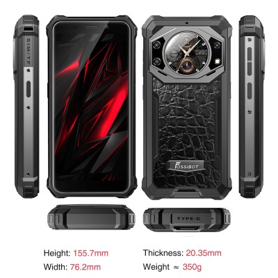 FOSSiBOT F101 PRO Rugged Smartphone  8GB 128GB  AI Triple Camera  1 32 inch Rear Screen  10600mAh Large Battery