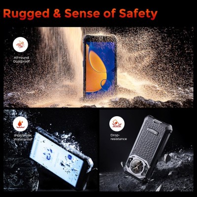 FOSSiBOT F101 PRO Rugged Smartphone  8GB 128GB  AI Triple Camera  1 32 inch Rear Screen  10600mAh Large Battery