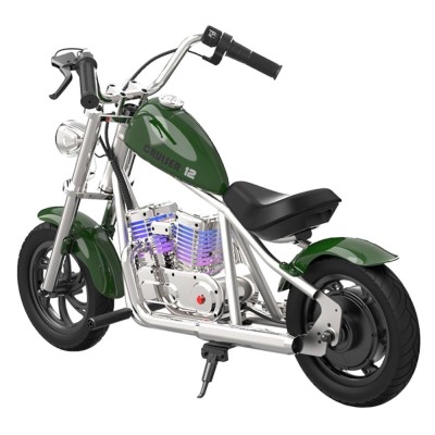 HYPER GOGO Cruiser 12 Plus with App Electric Motorcycle for Kids with App 12'' Pneumatic Tires Bluetooth Speaker Fog