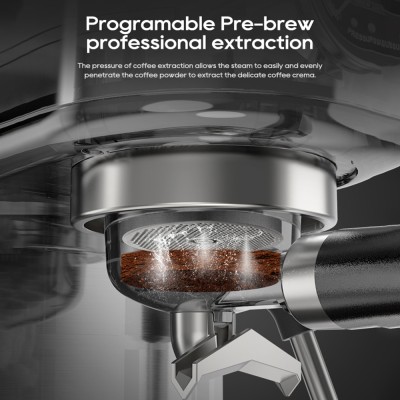 HiBREW H10B Espresso Coffee Machine  20Bar Extraction Pressure  Semi-Automatic  Adjustable Temperature 