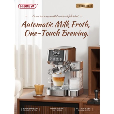 Cafetera semiautomática 3 en 1 HiBREW H13A