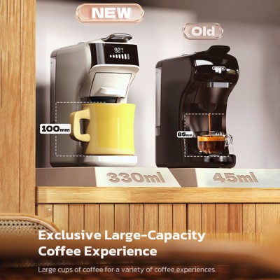 HiBREW H1B 6-in-1 Pods Coffee Maker  600ml Water Tank  19 Bar Pressure Extraction  Cold/Hot Mode  LED Indicator  for Kcup*/Nes*