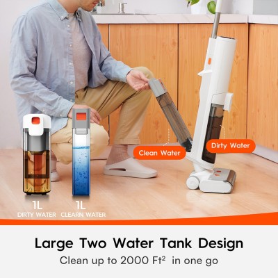 Ultenic AC1 Cordless Wet Dry Vacuum Cleaner  15KPa Suction  2L Water Tanks  Dual Edge Cleaning  45min Runtime  Smart LED