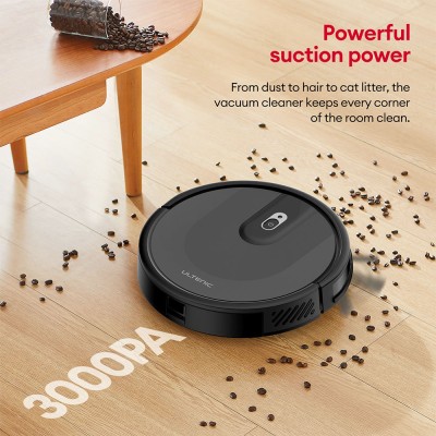 Ultenic D5 Robot Vacuum Cleaner  3000Pa Powerful Suction  120min Max  Runtime  3 Cleaning Modes  Carpet Auto-boost  Automatic R