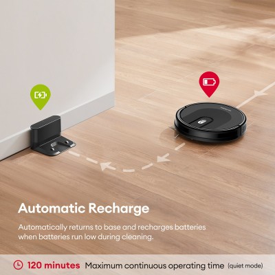 Ultenic D5 Robot Vacuum Cleaner  3000Pa Powerful Suction  120min Max  Runtime  3 Cleaning Modes  Carpet Auto-boost  Automatic R