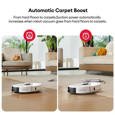 Ultenic T10 Pro Robot Vacuum Cleaner with Self Emptying Station  4000Pa Suction  Dual SpinPower Mopping  3 3L Dustbag