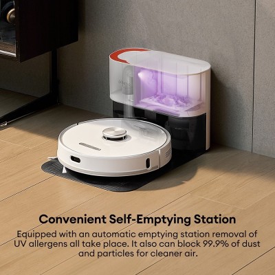 Ultenic T10 Pro Robot Vacuum Cleaner with Self Emptying Station  4000Pa Suction  Dual SpinPower Mopping  3 3L Dustbag