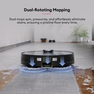 Ultenic MC1 Robot Vacuum Cleaner with Fully-Automatic Station  5000Pa Suction  Dual-Rotating Mopping  Hot Air Drying