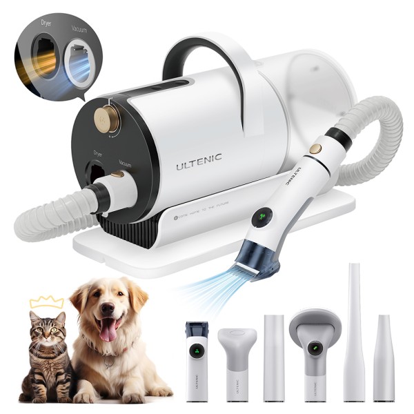 Ultenic P30 Combo Pet Grooming Drying Kit  Max 20KPa Suction  2L Dust Cup  8 Suction/Speed Modes  3 Temperature Levels  LED Tou