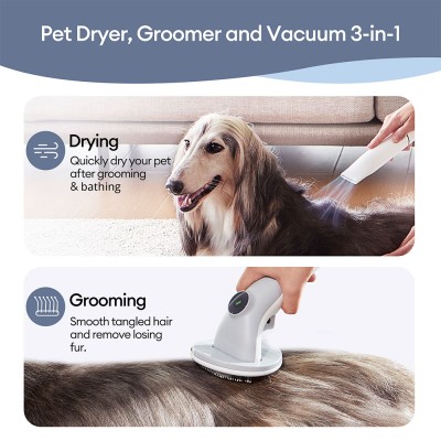 Ultenic P30 Combo Pet Grooming Drying Kit  Max 20KPa Suction  2L Dust Cup  8 Suction/Speed Modes  3 Temperature Levels  LED Tou