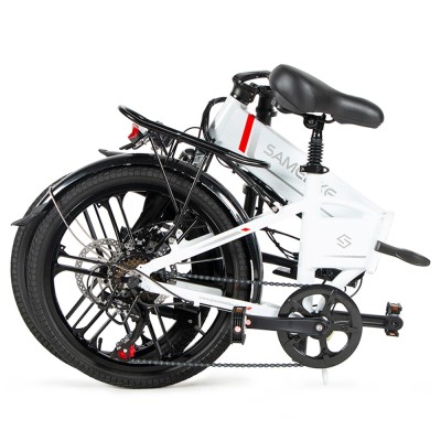 SAMEBIKE 20LVXD30-II Folding Electric Moped Bike  20'' Tire  48V 350W Motor  10Ah Battery 30km/h Max Speed - White