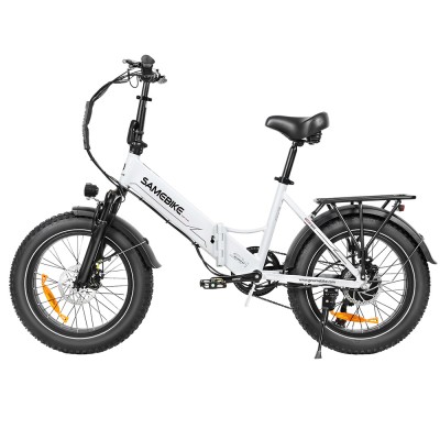 SAMEBIKE LOTDM200-II Folding Electric Bike  750W Motor  48V 13Ah Battery  20*4 Inch Fat Tire  40km/h Max Speed  80km Range  Dua