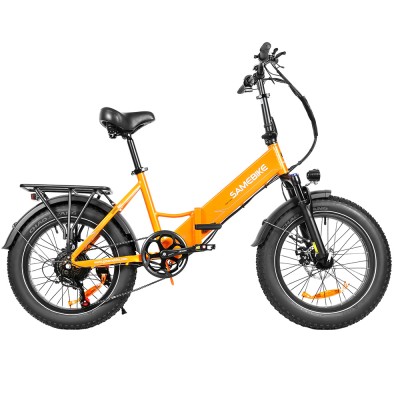 SAMEBIKE LOTDM200-II Folding Electric Bike  750W Motor  48V 13Ah Battery  20*4 Inch Fat Tire  40km/h Max Speed  80km Range  Dua