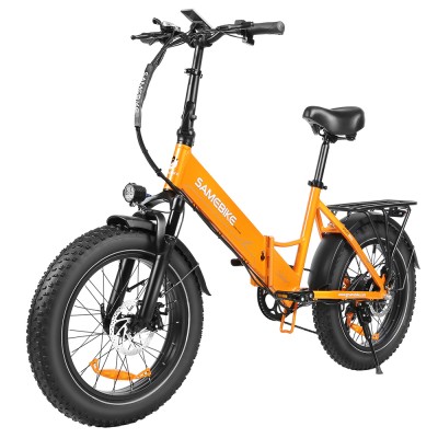 SAMEBIKE LOTDM200-II Folding Electric Bike  750W Motor  48V 13Ah Battery  20*4 Inch Fat Tire  40km/h Max Speed  80km Range  Dua