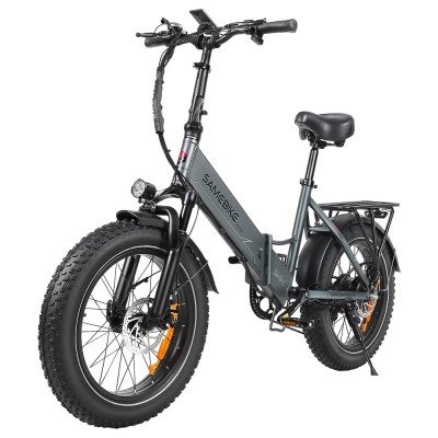 SAMEBIKE LOTDM200-II Folding Electric Bike  750W Motor  48V 13Ah Battery  20*4 Inch Fat Tire  40km/h Max Speed  80km Range  Dua