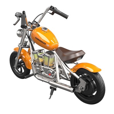 HYPER GOGO Challenger 12 Plus with App Electric Motorcycle for Kids 12'' Pneumatic Tires Bluetooth Speaker Fog