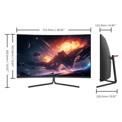 Monitor gaming  curvo Titan Army C32C1S