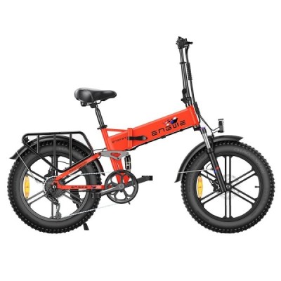 ENGWE X 250W Motor Folding Electric Bike 20*4.0 Fat Tire 13Ah Battery 25km/h Max Speed 100km Range – Red