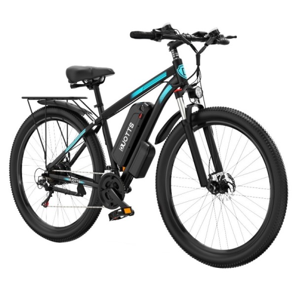 DUOTTS C29 Electric Bike 750W Electric Mountain Bike with Rear Rack 48V 15Ah Battery 50km Range 50km/h Max Speed