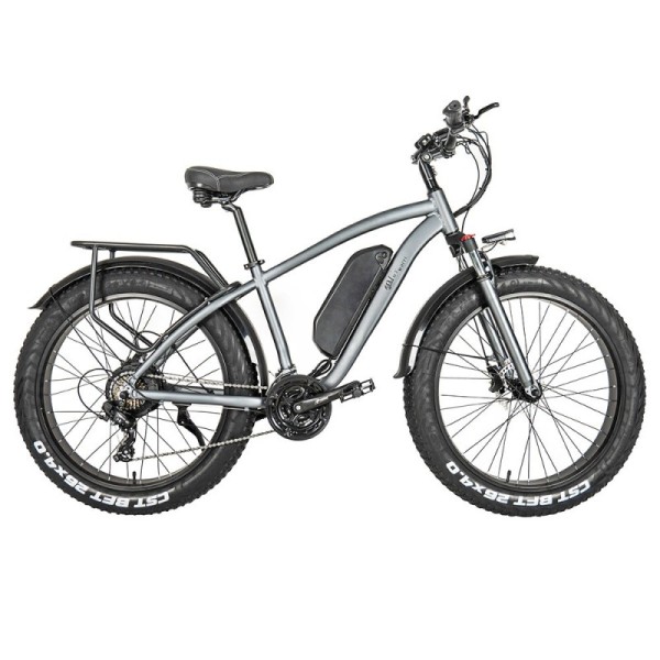 CMACEWHEEL M26 Electric Bike 26*4.0in CST Tire 750W Motor 40-45km Max Speed 48V 17Ah Battery 110km Range – Grey