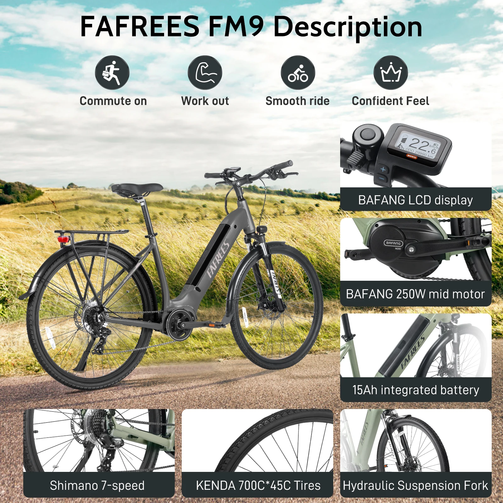 Bicicleta eléctrica FAFREES FM9